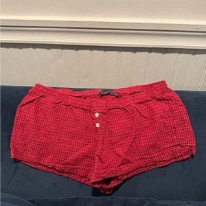 Brandy Melville Red Pajama Shorts